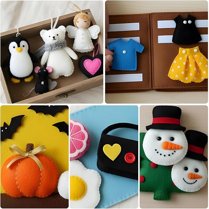 15 Pack Stiff Black Felt Fabric Sheets for Crafts, 11.81 x 7.87 Inches, Durable Craft Felt for DIY Projects, Sewing, and Decorative Accessories