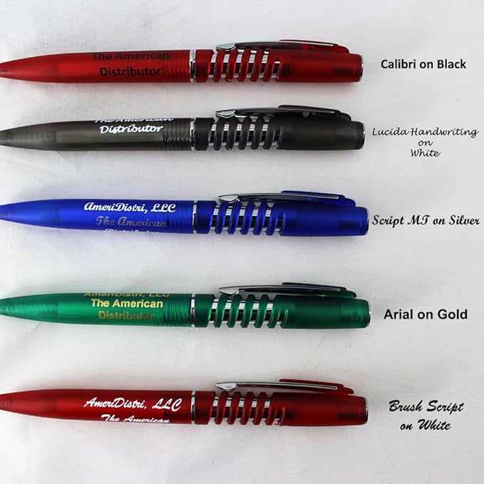 ezpencils - Personalized - Smoke Black body with a Spiral like Clicker, Silver Accents - Twister Pens - Free Personalization