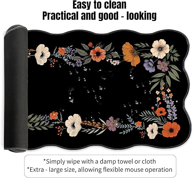 Galdas Gaming Mouse Pad XXL XL Large Long Extended Big Mousepad Non-Slip Rubber Keyboard Mouse Pad with Stitched Edges for Laptop Home Office (35.43x15.75x0.08 Inch)