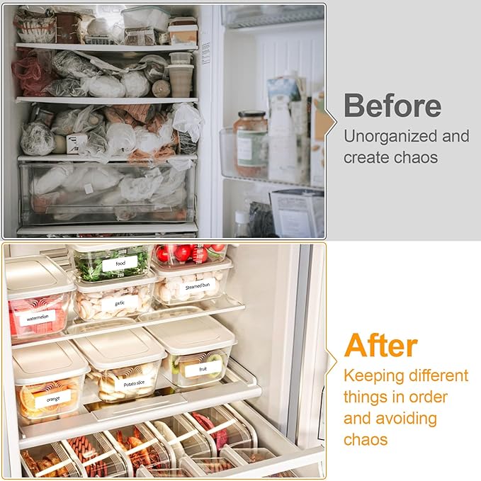 Joyberg 1120 PCS Removable Freezer Labels for Organizing, 1”x3” Frozen Food Labels Stickers, Tear-Resistant No Residue Blank Sticker Labels to Write On, Removable Labels for Food Containers