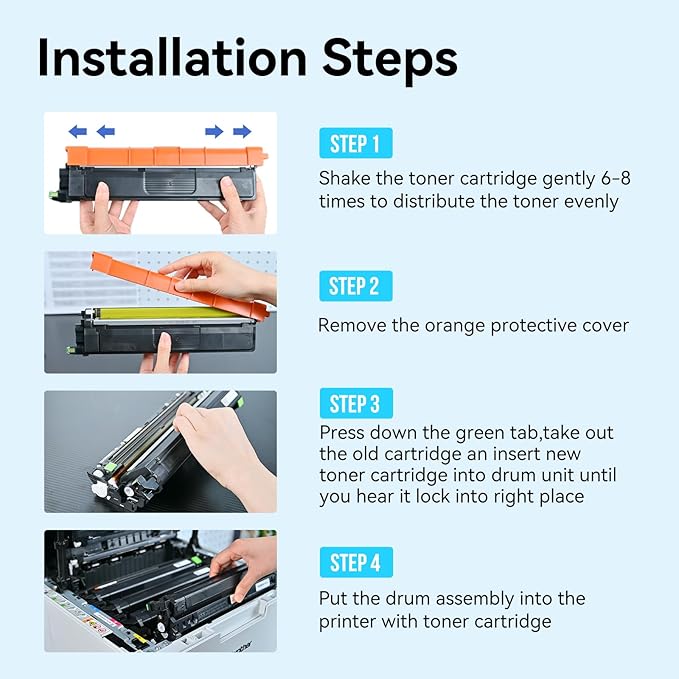 LEMERO UEXPECT Compatible Replacement for Brother TN229XL TN229 TN 229XL High Yield Toner Cartridges for MFC-L3720CDW MFC-L3780CDW HL-L3280CDW Printer, TN229XLBK/C/M/Y 4 Pack