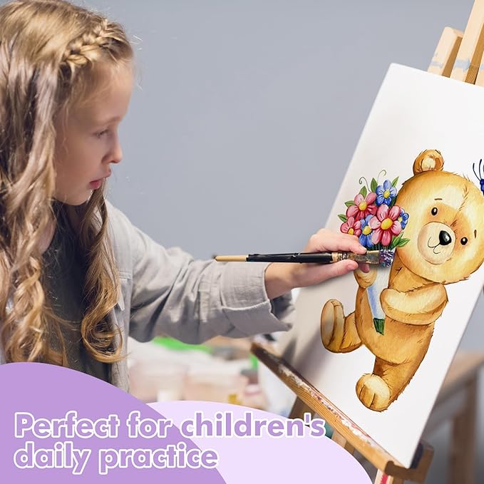 ESRICH Canvas for Painting, 32 Pack Multi-Size Canvas Boards for Painting 8pcs of Each 4x4, 5x5, 5x7, 8x10 Blank Canvases-Cotton Primed Painting Canvas Panels for Adult & Kids for Acrylic Oil Paint