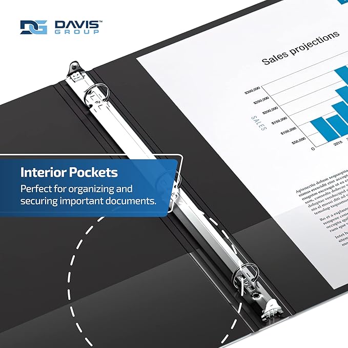 Premium Economy 6-Pack 3-Ring Binders for School or Office, Round-Ring Binders, 1 Inch, Black