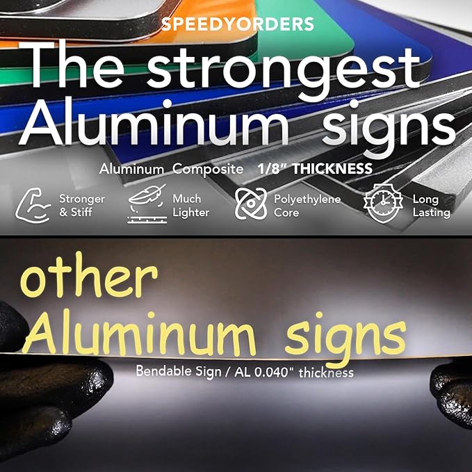 Custom Outdoor Metal Signs, Personalized Aluminum Signs, Customized Safety Signs, Metal Business Signs, Waterproof Outdoor Business Signs, White Aluminum (Picture, 42x28 In)