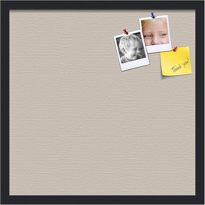 PinPix 20x20 Inch Cork Bulletin Board. This Decorative Framed Pin Board Comes with Desert Pastel Design and a Satin Black Frame. Ideal for Home Office Decor or Message Board (PinPix-1815)