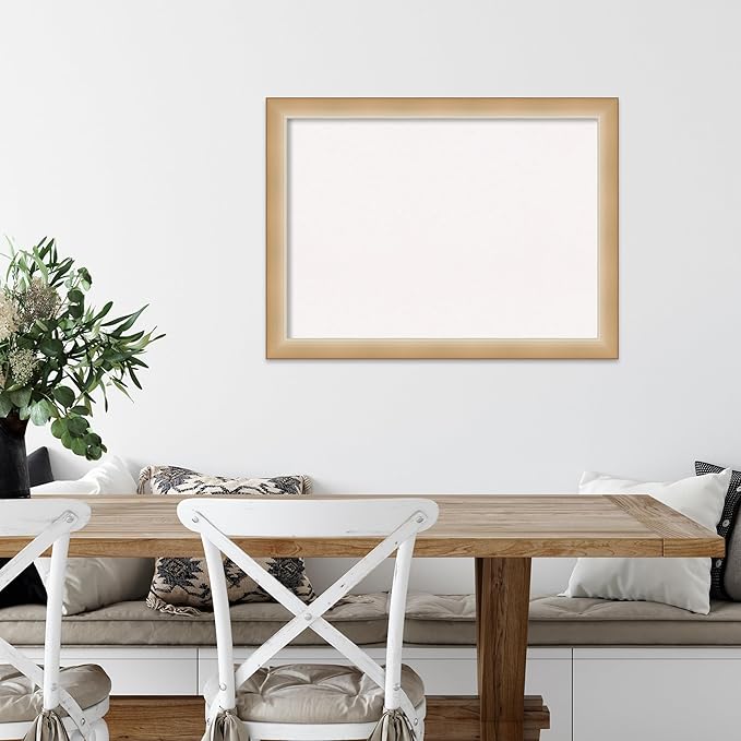 Amanti Art White Cork Board for Wall, 23x31 Vision Board with Gold Frame, Medium Corkboard Office Decor for Home Organization, Modern Contemporary Corkboard Pinboard to display items for home
