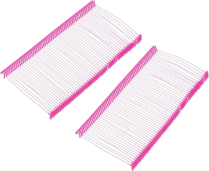 MECCANIXITY Standard Tagging Fasteners,Plastic Regular,Standard Label Gun Price Tagging Barbs for Garment Price Tag Label Tagging Barbs 50mm/2 Inch,Pack of 1000 Rose Red