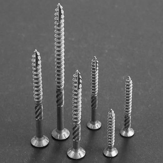#8 * 1-5/8" 304 Stainless Steel Deck Screws, (3300pcs) 15 lbs.Exterior Wood Screws, Rust Resistant epoxy Coated, Bronze, T20 Star Bit