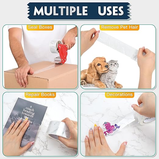 FugaCity Clear Packing Tape Refills (36 Rolls),Heavy Duty Packaging Tape for Moving Sealing, Moving Supplies,2.7 Mil Thick, 1.88 in Wide,65 Yards Per Roll,Total 2340 Yards