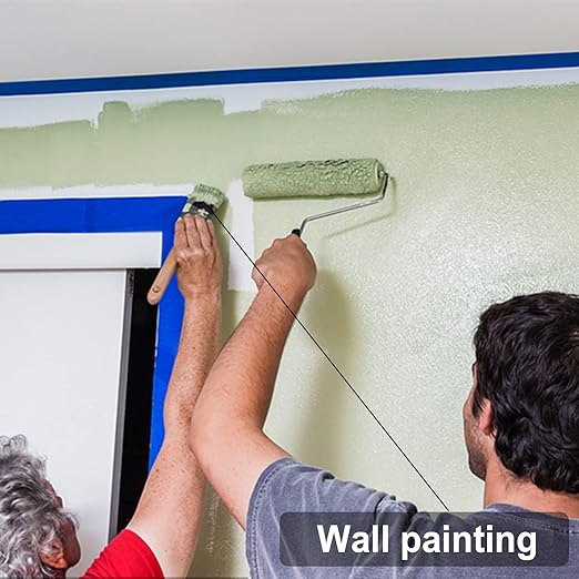 BOMEI PACK 3 Pack Blue Painters Tape, 2 x 50yds, Multi Size Painting Masking Tape, Clean Release Paper Tape for Home and Office