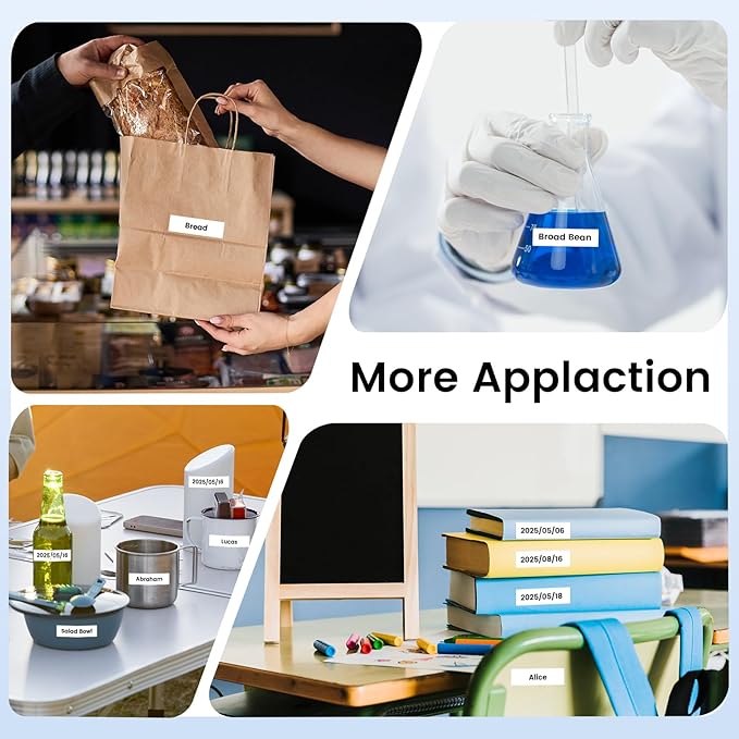 TZe-FX241 Flexible ID Laminated 18mm 0.7 Laminated White Cable Wire Labels Compatible with Brother P Touch for Wire Wrapping and Flagging, 26.2FT/8M for D400/D410/D600/Label Maker Tape, 4 pk