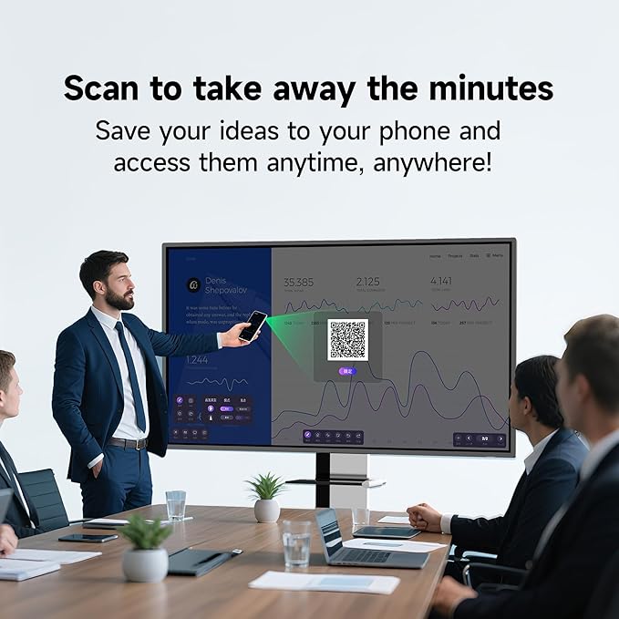 55 Inch Smart Board, Interactive Whiteboard, 4K UHD Touch Screen Digital Board, Digital Electronic Smartboard for Classroom,Office & Conference Rooms,Open App Ecosystem(Board & Wall Mount Only)