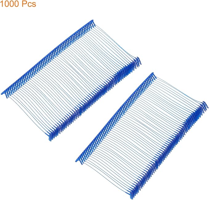 MECCANIXITY Standard Tagging Fasteners,Plastic Regular,Standard Label Gun Price Tagging Barbs for Garment Price Tag Label Tagging Barbs 50mm/2 Inch,Pack of 1000 Blue