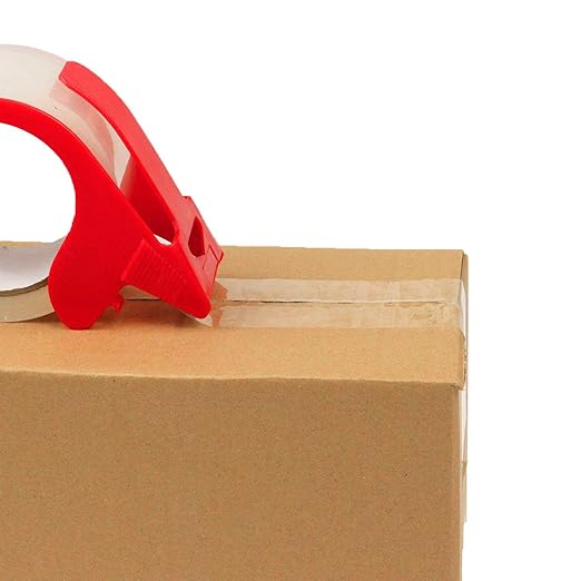 2-Pack No Noise Clear Packing Tape with Dispenser,2.7mil x 1.88" x 55Yds Heavy Duty Noiseless Packing Tape,Clear Packaging Tape for Shipping, Industrial Grade Moving Tape for Boxes COSIMIXO