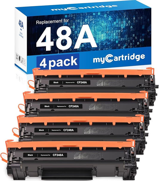 myCartridge 48A Toner Cartridges Compatible for HP 48A CF248A Toner Cartridge HP Pro MFP M15w M29w M28w M15a Printer (4 Pack)