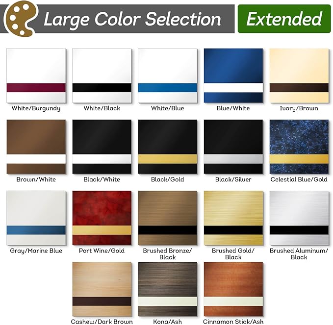 Custom Sign, Office Sign, Business/Office Name Plates for Doors/Wall, Indoor/Outdoor, 6x6 inch, 18 Colors, (Prestige) Made in USA by My Sign Center