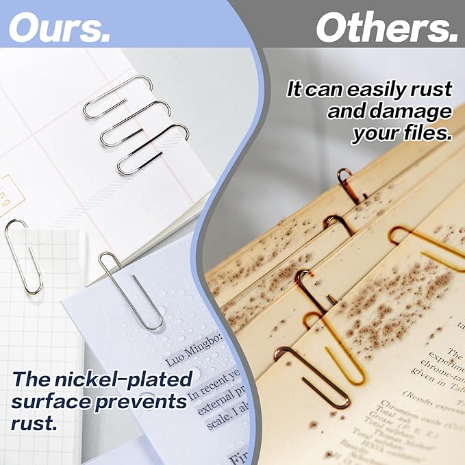 Deli #1 Smooth Paper Clips, 600 Medium Paper Clips, 6 Boxes of 100 Each, Silver