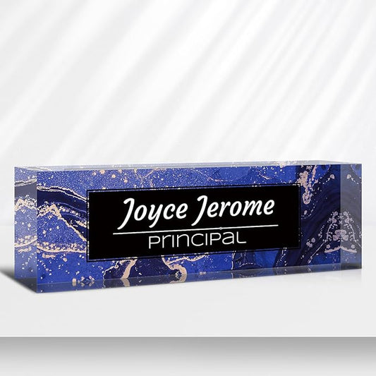 Desk Name Plate Personalized, Custom Name Plate for Desk, Acrylic Desktop Accessories, Office Gift & Decor for Women Men, Teacher Nurse Boss Employee Appreciation Gifts