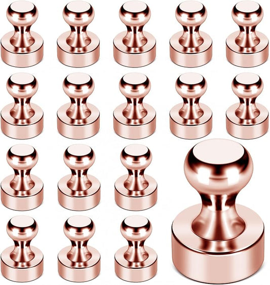 LOVIMAG Fridge Magnets 18Pcs Refrigerator Whiteboard Small Strong Magnet Classroom Kitchen Accessories Decorative Locker Set Decor Must Haves Office Calendar Refrigerador Magnetic Cute Rose Gold
