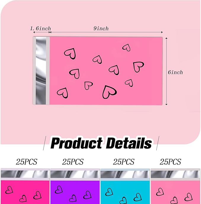 JinRuiKJ Thank You Poly Mailer - 6x9 Poly Mailers Variety Pack of 100, 25 Pcs Each Color, Strong Adhesive Shipping Bags for Clothing, Durable Thick Mailer Bags with Self Seal - Mixed Color2