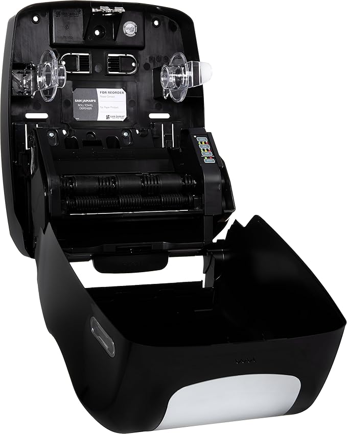 San Jamar Summit Paper Towel Dispenser Hybrid Dispenser for Bathroom, Kitchens, and Restaurants, Plastic, 10.25 x 16.75 x 13.25 Inches, Black