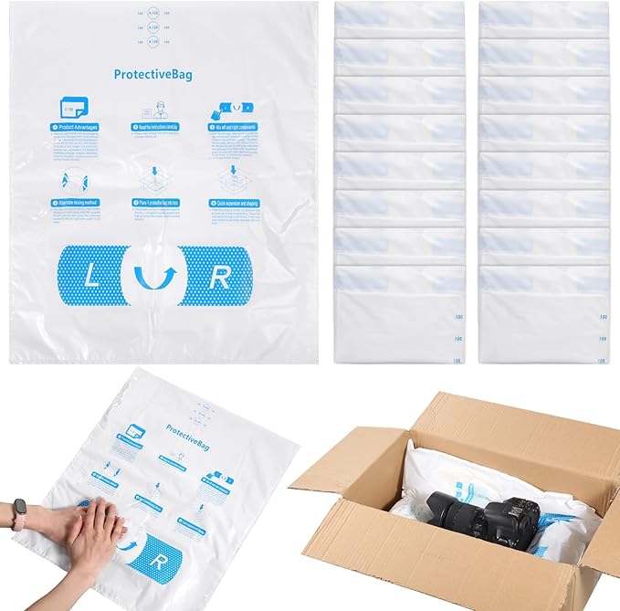 Foam Bags For Shipping 16 PCS 15×18 Inch, Handy Temperature-Activated Expanding Pouches, Instant Pack Quick Packaging - Protective Parcel Solution