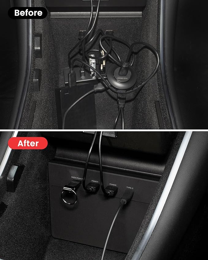 TAPTES USB Hub 5 in 1 Ports for Tesla Model 3 Before June 2020(Not Fit for Model Y),Dashcam & Sentry Mode Viewer USB Hub dongle USB (Not Fit for Tesla Model 3 Produced After June 2020)