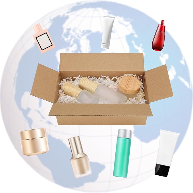 CRUGLA 40 Packs 8x4x3 Shipping Boxes for Small Business, Corrugated Cardboard Boxes Bulk for Shipping Packing Mailing