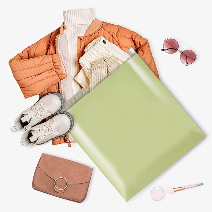 Metronic 100PC Poly Mailers 24x24 Large Shipping Bags for Clothing, Strong Adhensive Mailers Bags for Small Business, Shipping Envelopes, Tear-resistant Mailing Bags in Avocado Green