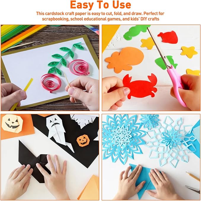 MAXECHO 8.5" X 11" Colored Cardstock Bulk 300 Sheets 30 Assorted Colors Construction Paper Card Stock Printer Paper for DIY Crafts, Kids School Supplies, Cricut, 180 GSM