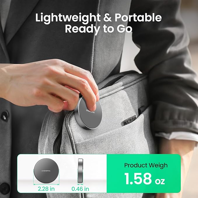 512GB Magnetic Portable SSD, External Solid State Drives with USB-C 3.2 Gen 2x2, Speed Up to 2000MB/s, Compact & Durable, Compatible with iPhone 15/16 Series and Other USB-C Devices, Grey