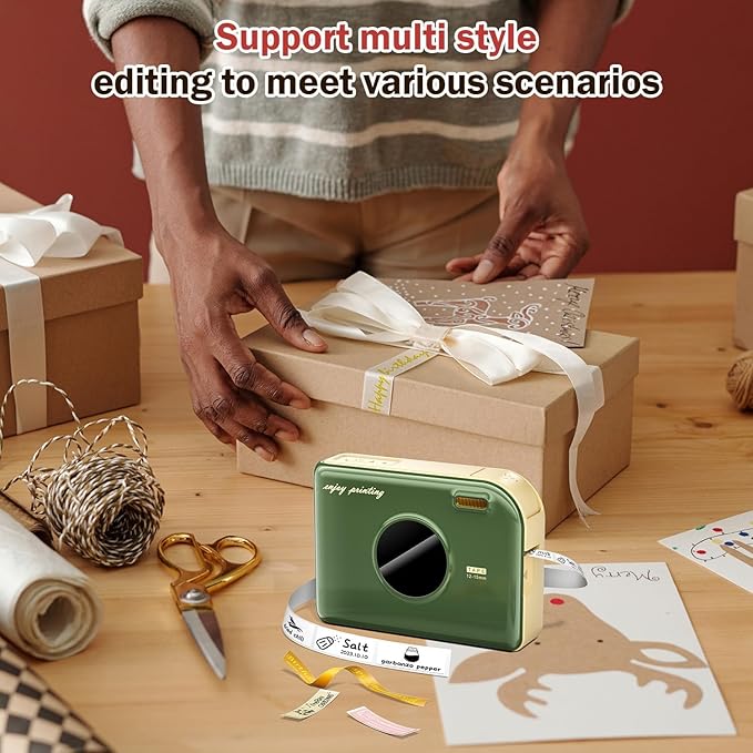 Phomemo A30 Label Maker Machine, Bluetooth Wireless Portable Small Label Printer, Waterproof Label Mini Sticker Maker for Home School, Cloth Name Tag, Ribbon Printer Machine for Gift Wrapping