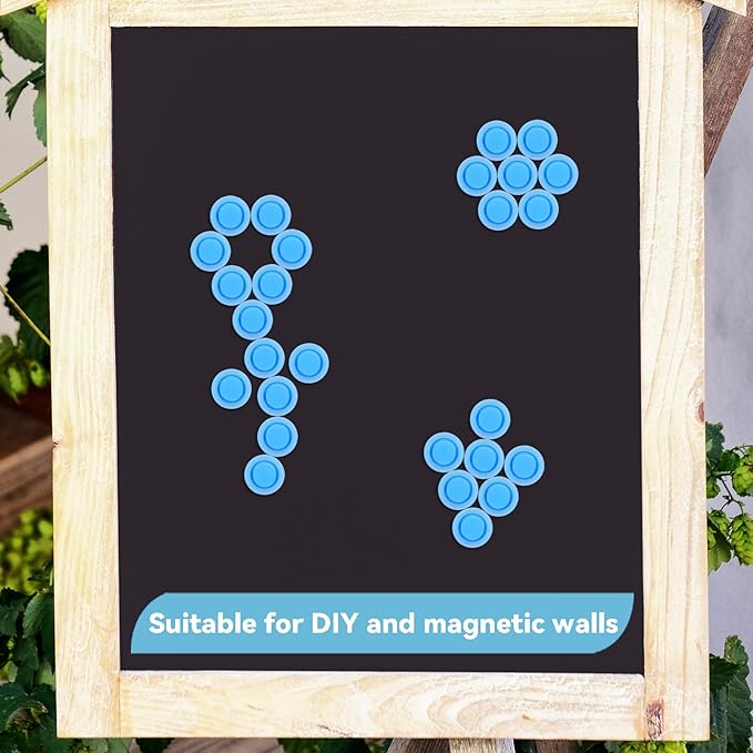 ZDZBLX Fridge Magnets, 28 Pack Magnet Strong Magnets Refrigerator Magnets Small Magnets for Whiteboard, Heavy Duty Magnets Mini Magnets Cute Round Magnets for Fridge, Locker, Classroom, Office (Blue)