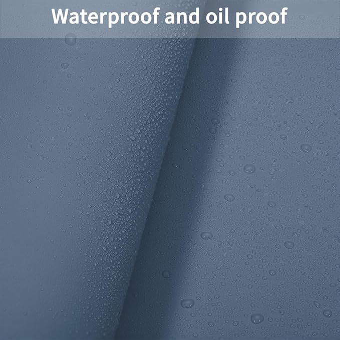 Leather Desk Mat,1.8mm Thick,17x60 Inch Desk Cover,Desk Protector Mat,Dresser Cover Top,Leather Table Cover,Side Table Cover,Office Desk Cover(Grayish Blue+Dark Green,17x60)