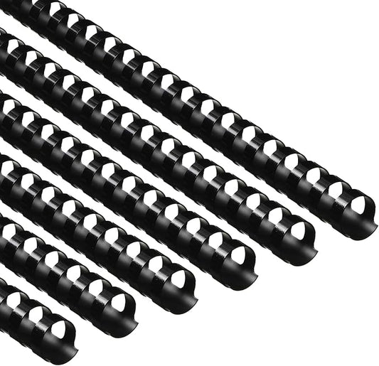 Yunsailing 150 Pack Plastic Binding Combs Plastic Binder Comb Ring 19 Ring Binding Spines Letter Size Spiral coils for Notebook Calendar(5/8 in,Black)