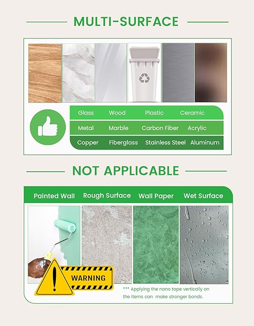 3M Double Sided Tape Heavy Duty, Double Sided Mounting Tape, Strong Heavy Duty Double Sided Tape for Walls Clear Hanging Adhesive Strips (10FT+0.5in+0.08in)