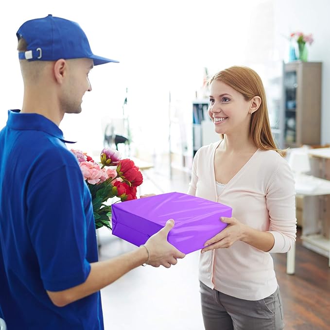 Metronic Poly Mailers 12x15.5 200 Pack Large Shipping Bags，Strong Adhesive Mailing Bags, Waterproof and Tear-Proof Multipurpose Envelopes for Clothing, Small Business,Boutique, Postal Bags Purple