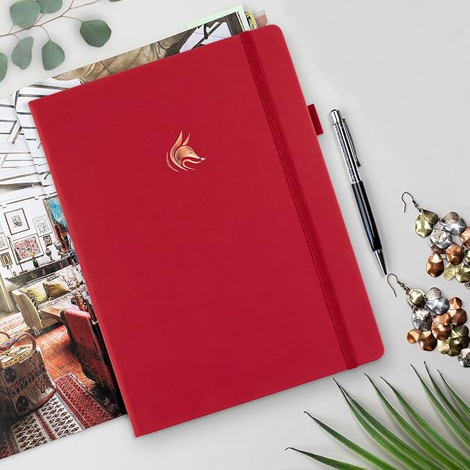 Clever Fox Planner Pro Premium – Luxurious Weekly & Monthly Planner with Budget Organizer for Productivity & Goals, Undated, A4 (Red)