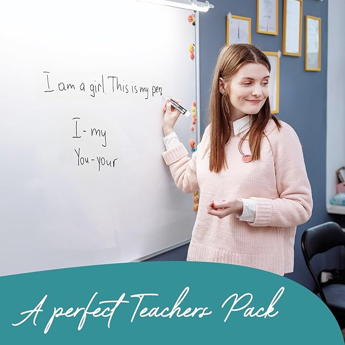 EXTRIC Dry Erase Markers Bulk Set of 48, Whiteboard Markers Bulk 4 Colors Chisel Tip White Board Markers, Red Blue Green Black Dry Erase Marker