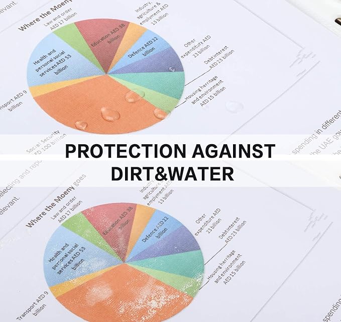 Sheet Protectors, PANDRI 400 Pack Clear Heavy Duty Plastic Page Protectors Sheet Reinforced 11-Hole Fit for 3 Ring Binder Fits Standard 8.5 x 11 Paper, 9.25 x 11.25 Top Loaded, Excluding Acid