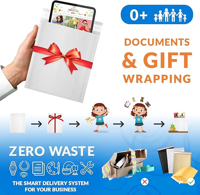 ABC PACK & SUPPLY White Kraft Bubble Mailer Envelopes, 6.5 x 9 Inches. 600 Pack Mail Padded Envelopes Self Seal. Kraft Bubble Mailers. Tear-Resistant Mailing Envelope Padded. Sturdy Paper Mailer