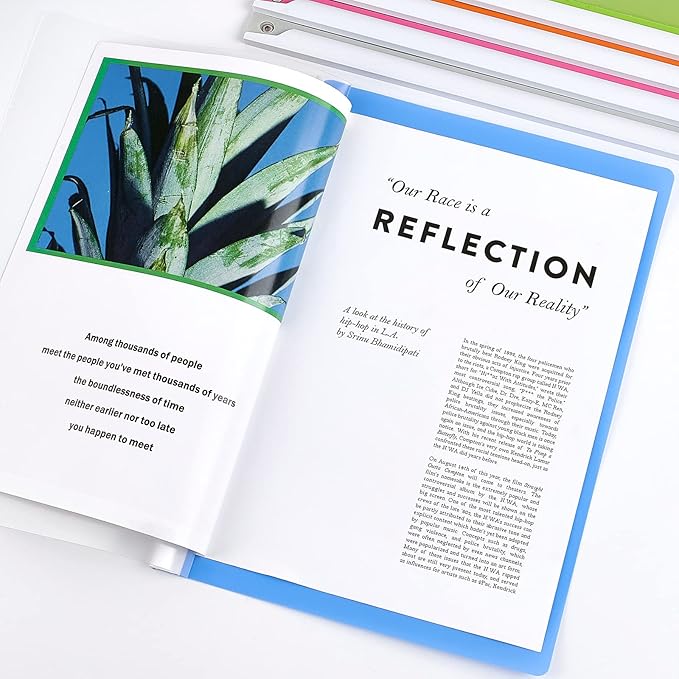 5PCS Clear Report Covers with Swing Clip, Professional Clear Front Presentation Folders Resume Folder, 30 Sheets Capacity A4 Size File Document Organizer, No Punch Needed