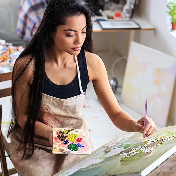 ESRICH Paint Brushes Set,2 Packs 20 Pcs Acrylic Paint Brush Set,Watercolor Oil Acrylic Nylon Hair Brushes,Artist Paintbrushes for Acrylic Oil Watercolor Painting Artist Professional Kits,Purple