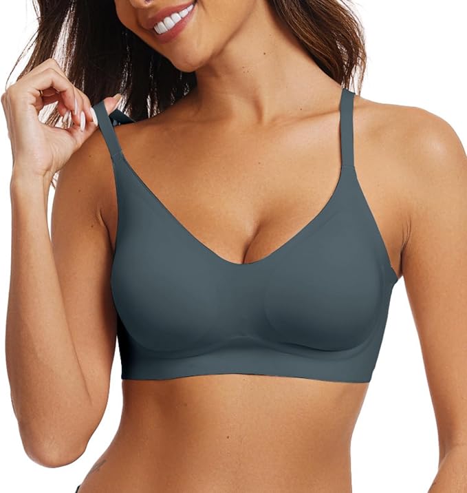 OEAK Womens Wireless Bras Comfortable Push Up Bra No Underwire Bra Full Support Lift Bralette Everyday Seamless Tshirt Bras
