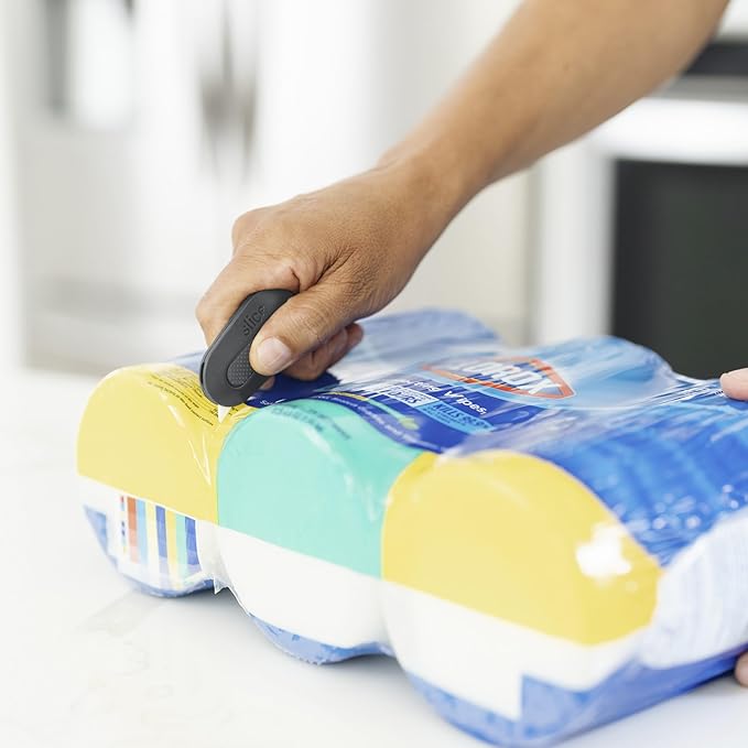 Slice Mini Box Cutter | Manual Retracting | Safe Ceramic Box Cutter Lasting 11x Longer than Metal | Box Opener | 1 Pack | Millennial Gray