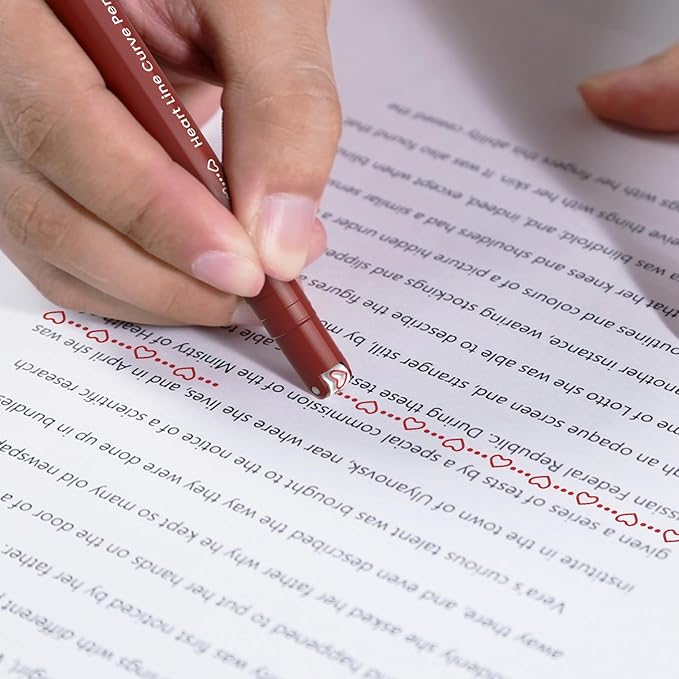 AECHY Colored Curve Highlighter Pens Set - 8 Different Shapes & 8 Colors Fine Tips for Writing, Journaling, Note Taking, Drawing, Scrapbook Art, School Supplies (Classic)