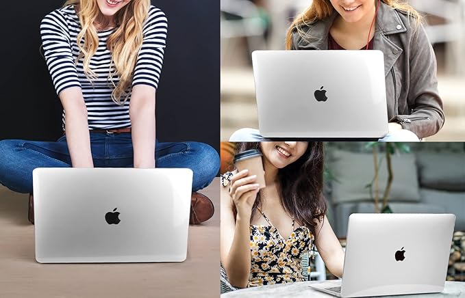 CISSOOK Compatible with MacBook Pro 13 Inch Case Clear M2 M1 A2338 A2251 A2289 2025-2020 Release, Crystal Clear Hard Shell Case with Keyboard Cover for MacBook Pro 13 with Touch Bar -Transparent