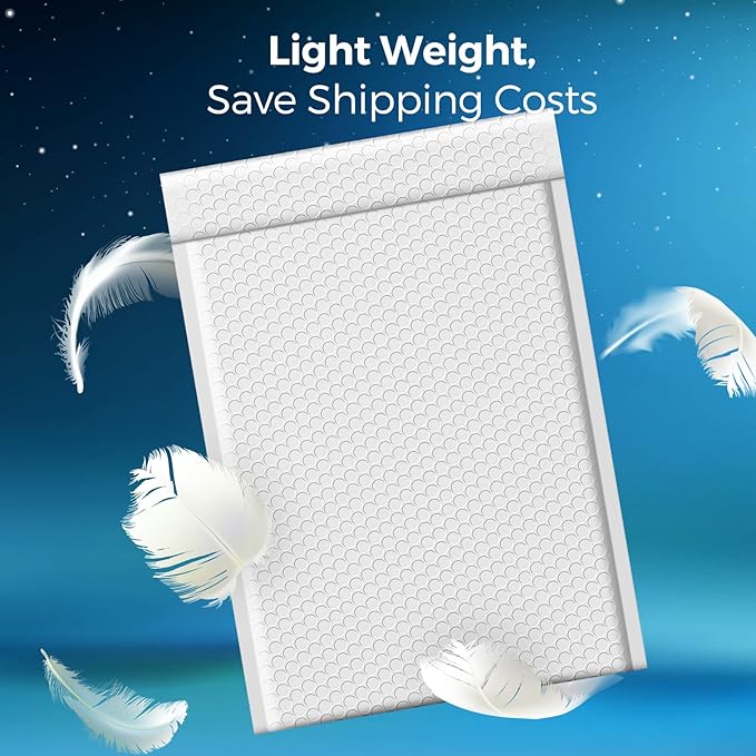 Fuxury White Bubble Mailers 10.5x16" 40 Pack,Padded Envelopes Self Seal Bubble Mailer Waterproof Padded Mailer Bubble Envelopes Cushioning Bubble Shipping Mailer for Clothing, Packaging&Small Business