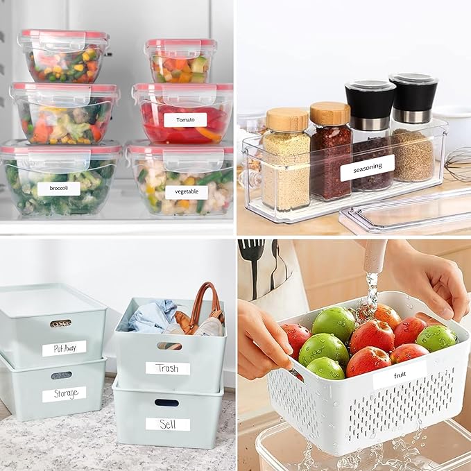 Joyberg 1120 PCS Removable Freezer Labels for Organizing, 1”x3” Frozen Food Labels Stickers, Tear-Resistant No Residue Blank Sticker Labels to Write On, Removable Labels for Food Containers