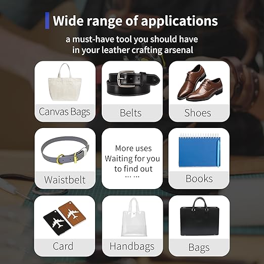 Revolving Punch Plier Kit, XOOL Professional Leather Hole Punch Set,Leather Hole Punch Set for Belts, Watch Bands, Straps, Dog Collars, Saddles, DIY Home or Craft Projects, Heavy Duty Rotary Puncher